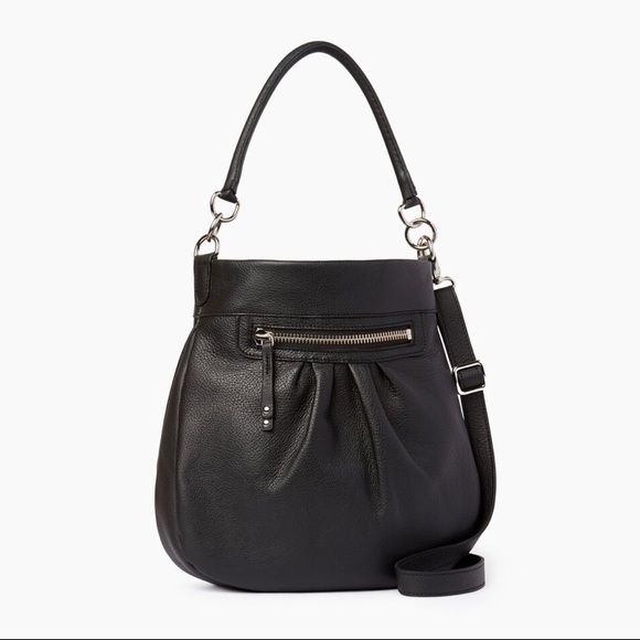Roots Olivia black Leather crossbody bag purse - Picture 1 of 7